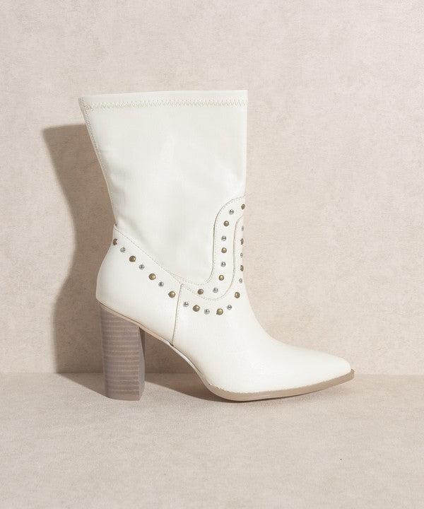 OASIS SOCIETY Paris - Studded Boots WHITE Boots
