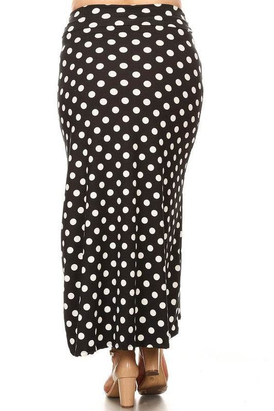 Plus size Polka dot maxi length skirt - Shop Style & More | Fresh Looks, Everyday Deals & Free Shipping