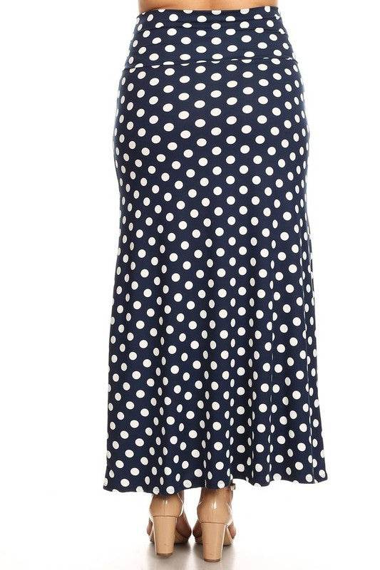Plus size Polka dot maxi length skirt - Shop Style & More | Fresh Looks, Everyday Deals & Free Shipping