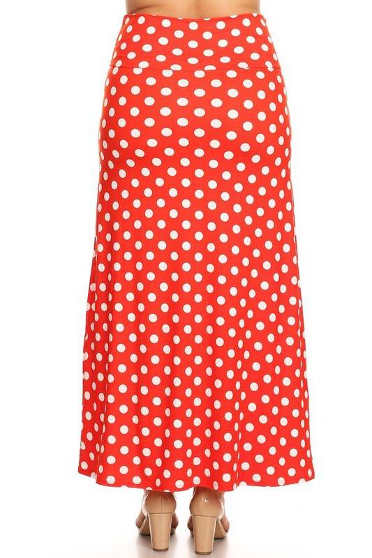 Plus size Polka dot maxi length skirt - Shop Style & More | Fresh Looks, Everyday Deals & Free Shipping