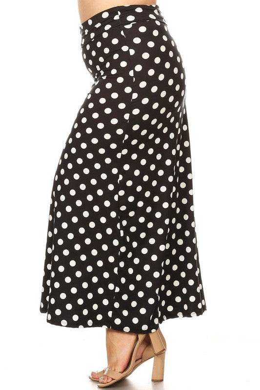 Plus size Polka dot maxi length skirt - Shop Style & More | Fresh Looks, Everyday Deals & Free Shipping
