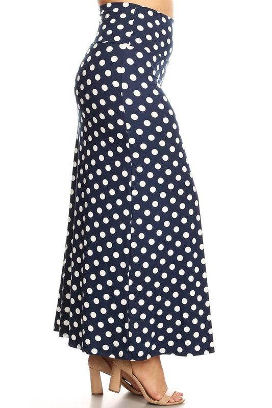 Plus size Polka dot maxi length skirt - Shop Style & More | Fresh Looks, Everyday Deals & Free Shipping
