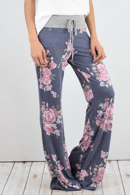 Drawstring Floral Wide Leg Pants - Shop Style & More | Fresh Looks, Everyday Deals & Free Shipping