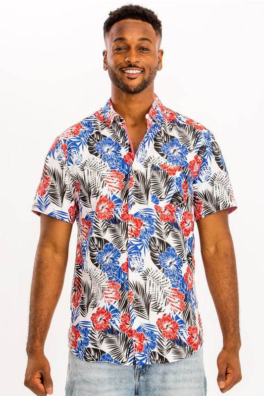 Hawaiian Print Button Down Shirt - Shop Style & More | Fresh Looks, Everyday Deals & Free Shipping
