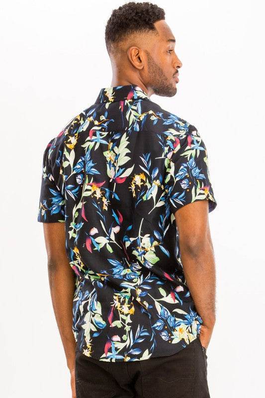 Weiv Hawaiian Print Button Down Shirt - Shop Style & More | Fresh Looks, Everyday Deals & Free Shipping