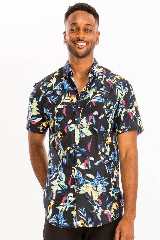 Weiv Hawaiian Print Button Down Shirt - Shop Style & More | Fresh Looks, Everyday Deals & Free Shipping