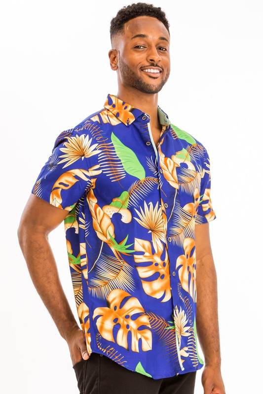 Weiv Mens Print Hawaiian Button Down Shirt - Shop Style & More | Fresh Looks, Everyday Deals & Free Shipping