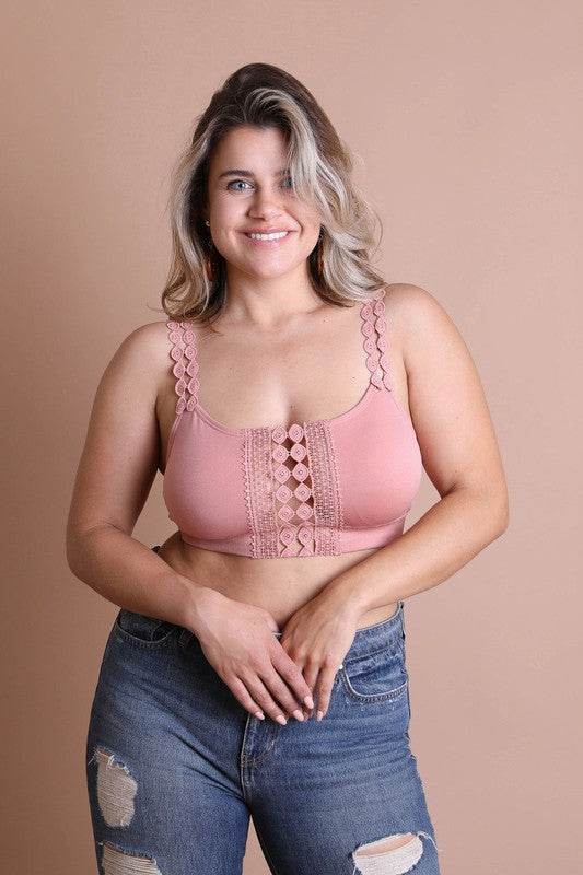 Boho Eye Lace Applique Bralette Plus Size - Shop Style & More | Fresh Looks, Everyday Deals & Free Shipping