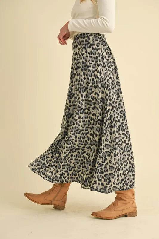 Aemi+Co Leopard Midi Skirt - Shop Style & More | Fresh Looks, Everyday Deals & Free Shipping