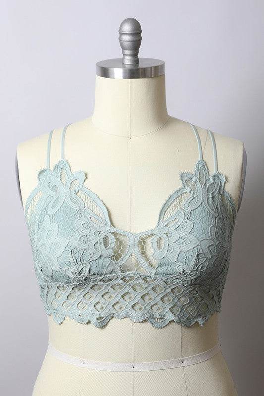 X-Large Padded Crochet Lace Longline Bralette - Shop Style & More | Fresh Looks, Everyday Deals & Free Shipping
