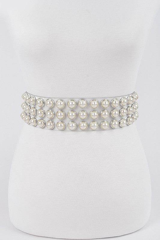 PLUS SIZE Pearl Studs Clear PVC Belt - Shop Style & More | Fresh Looks, Everyday Deals & Free Shipping