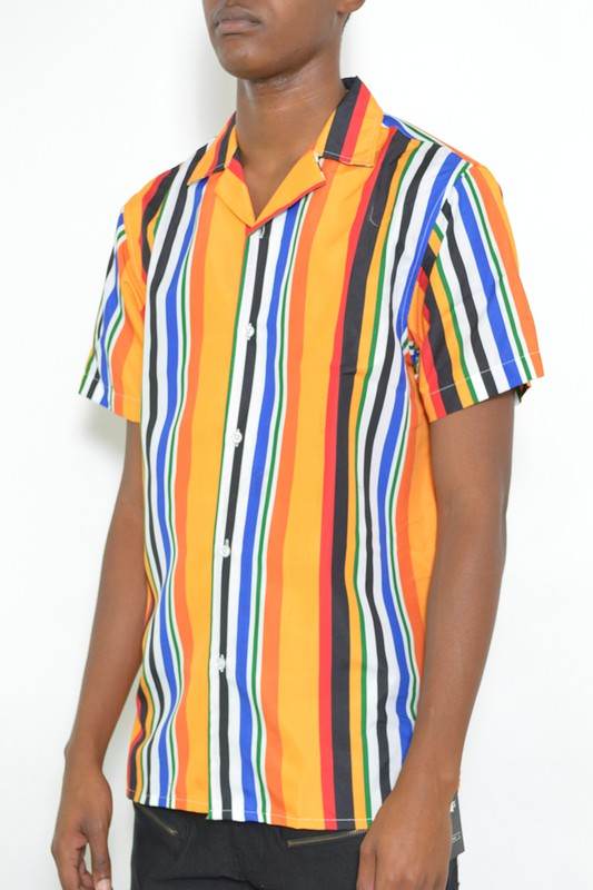 MENS STRIPED BUTTON DOWN SHIRT PRINT - Shop Style & More | Fresh Looks, Everyday Deals & Free Shipping