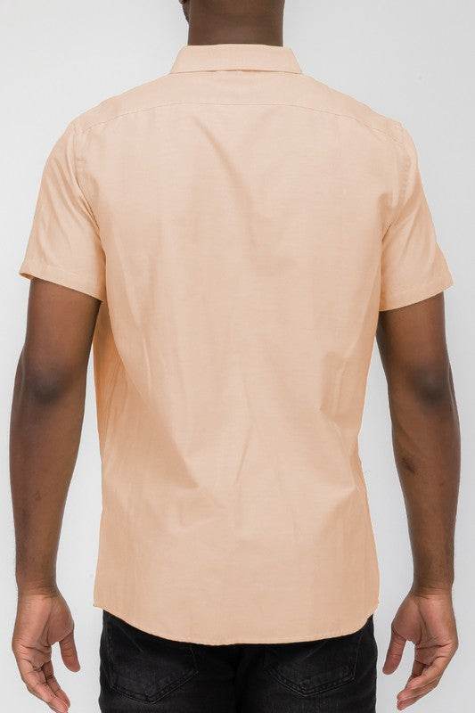 MENS PASTEL COLOR SHORT SLEEVE BUTTON DOWN - Shop Style & More | Fresh Looks, Everyday Deals & Free Shipping