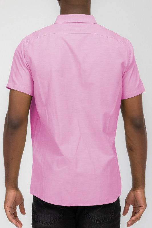 MENS PASTEL COLOR SHORT SLEEVE BUTTON DOWN - Shop Style & More | Fresh Looks, Everyday Deals & Free Shipping