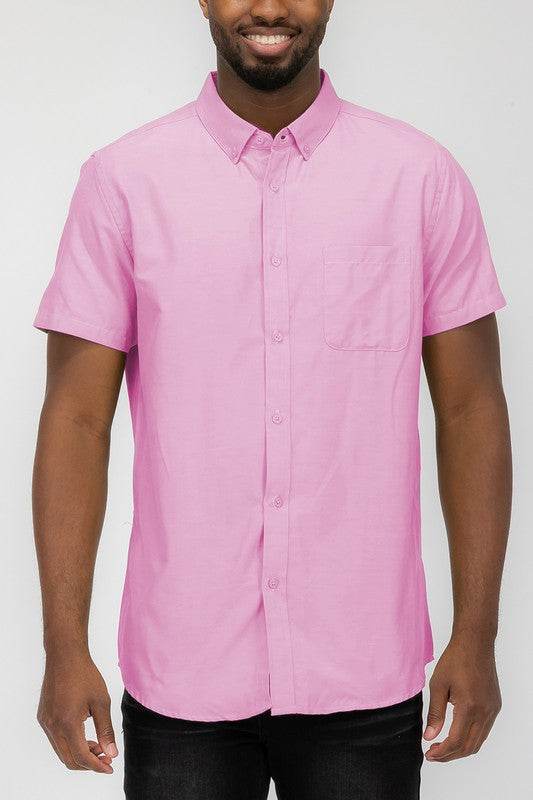 MENS PASTEL COLOR SHORT SLEEVE BUTTON DOWN - Shop Style & More | Fresh Looks, Everyday Deals & Free Shipping