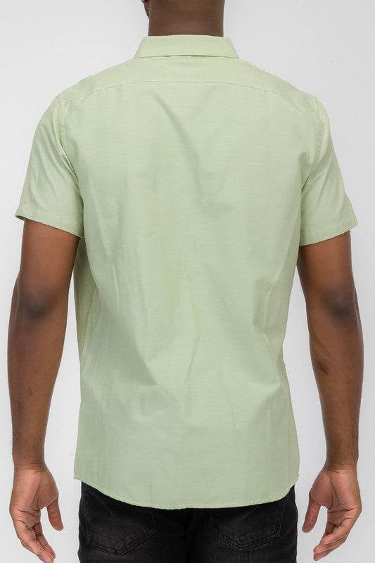 MENS PASTEL COLOR SHORT SLEEVE BUTTON DOWN - Shop Style & More | Fresh Looks, Everyday Deals & Free Shipping