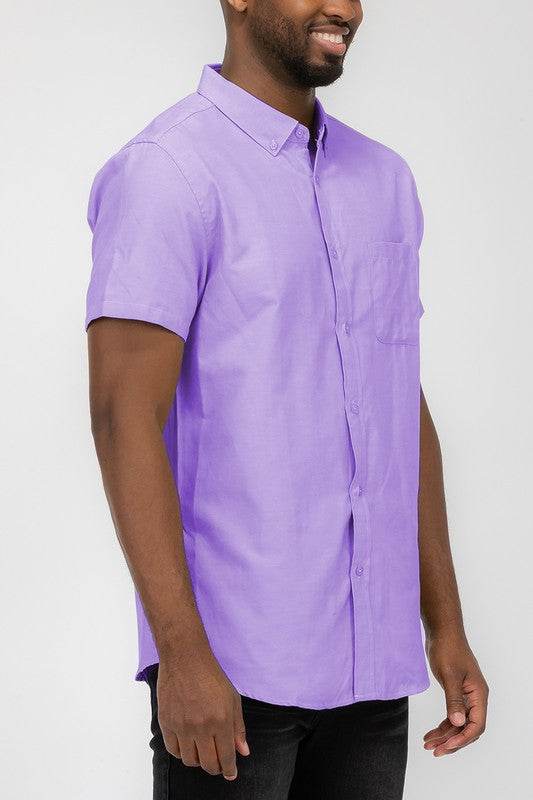 MENS PASTEL COLOR SHORT SLEEVE BUTTON DOWN - Shop Style & More | Fresh Looks, Everyday Deals & Free Shipping