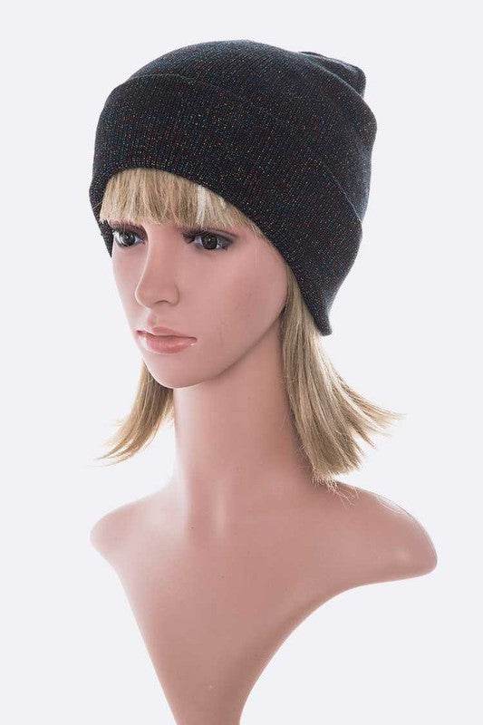 Metallic Basic Knit Cuffed Beanie Set - Shop Style & More | Fresh Looks, Everyday Deals & Free Shipping