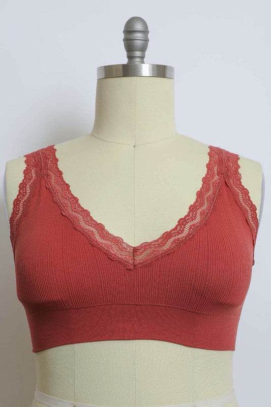 Lace Trim Padded Bralette Plus - Shop Style & More | Fresh Looks, Everyday Deals & Free Shipping