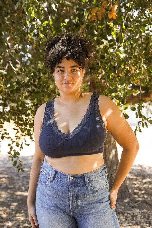 Lace Trim Padded Bralette Plus - Shop Style & More | Fresh Looks, Everyday Deals & Free Shipping