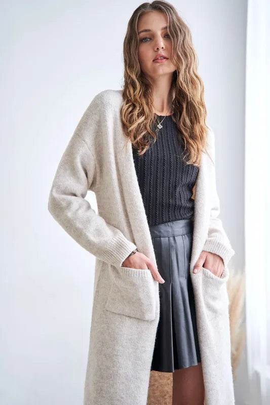 ADORA 2tone Sweater Open Cardigan - Shop Style & More | Fresh Looks, Everyday Deals & Free Shipping