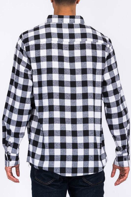 Regular Fit Checker Plaid Flannel Long Sleeve - Shop Style & More | Fresh Looks, Everyday Deals & Free Shipping