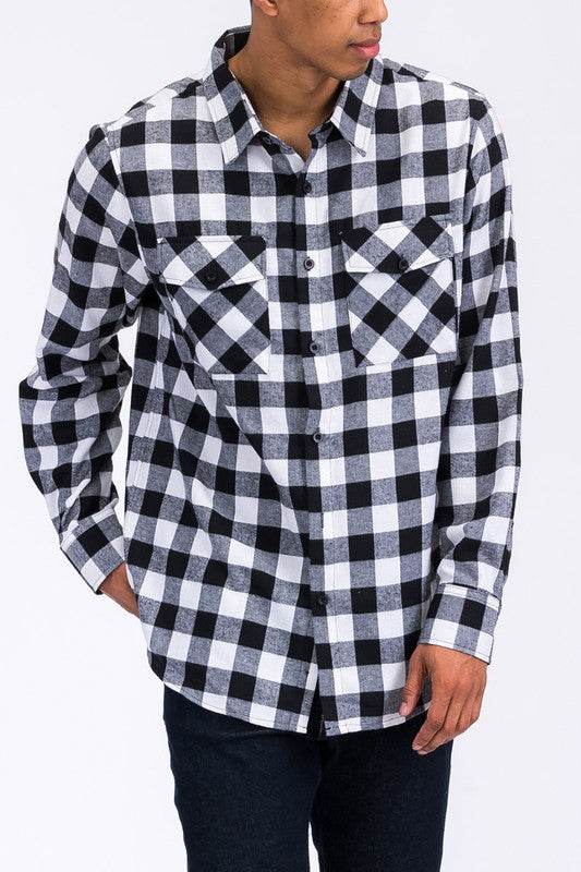 Regular Fit Checker Plaid Flannel Long Sleeve - Shop Style & More | Fresh Looks, Everyday Deals & Free Shipping