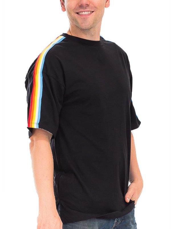 RAINBOW TAPE SHORT SLEEVE TSHIRT - Shop Style & More | Fresh Looks, Everyday Deals & Free Shipping