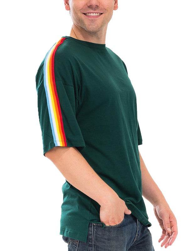RAINBOW TAPE SHORT SLEEVE TSHIRT - Shop Style & More | Fresh Looks, Everyday Deals & Free Shipping