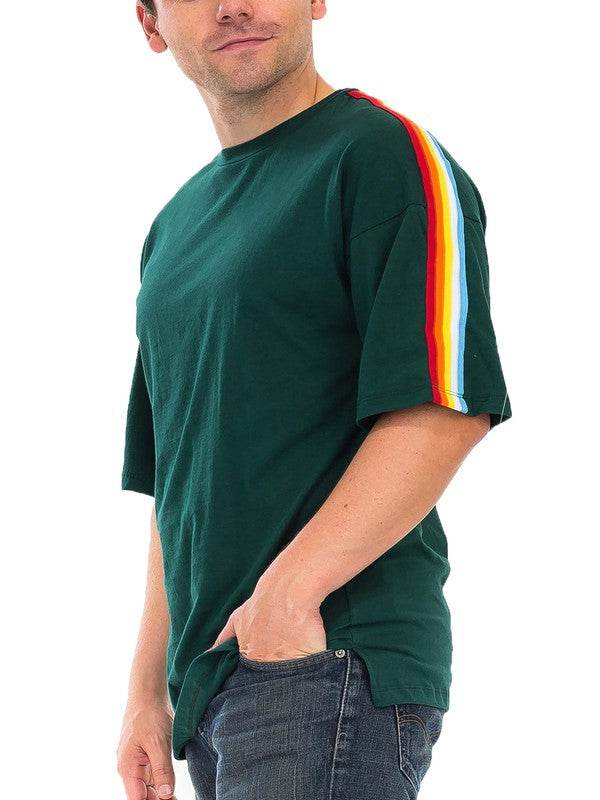 RAINBOW TAPE SHORT SLEEVE TSHIRT - Shop Style & More | Fresh Looks, Everyday Deals & Free Shipping
