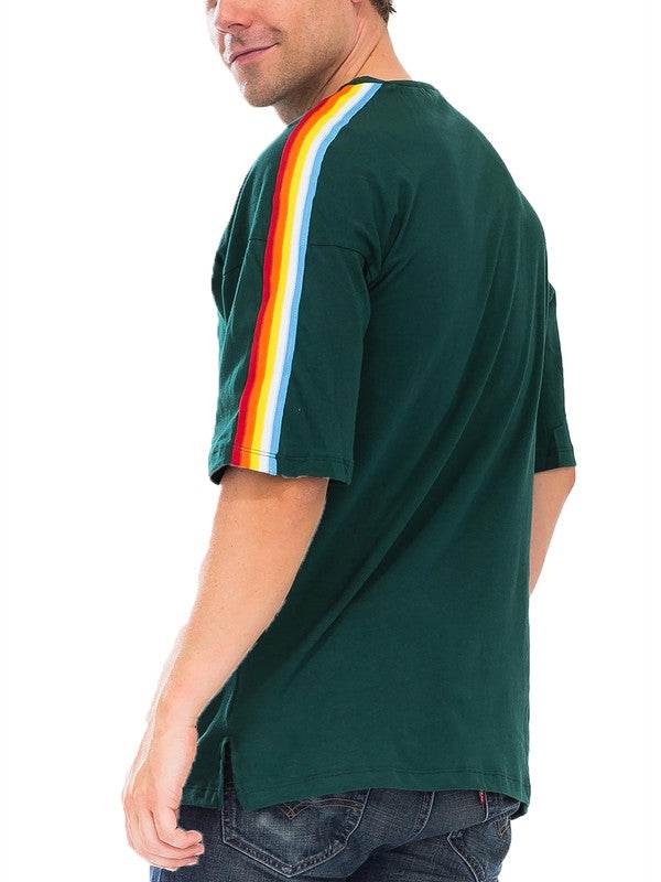 RAINBOW TAPE SHORT SLEEVE TSHIRT - Shop Style & More | Fresh Looks, Everyday Deals & Free Shipping