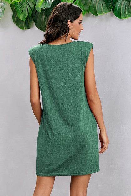 Round Neck Solid Sleeveless Shirt Dress - Shop Style & More | Fresh Looks, Everyday Deals & Free Shipping
