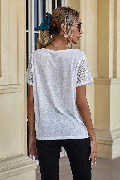 V neck top with lace detailing - Shop Style & More | Fresh Looks, Everyday Deals & Free Shipping