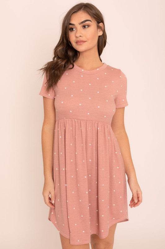 Short Sleeve Polka Dot Mini Dress - Shop Style & More | Fresh Looks, Everyday Deals & Free Shipping
