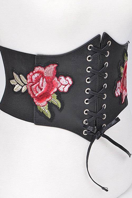 Rose Patch Corset Elastic Belt - Shop Style & More | Fresh Looks, Everyday Deals & Free Shipping