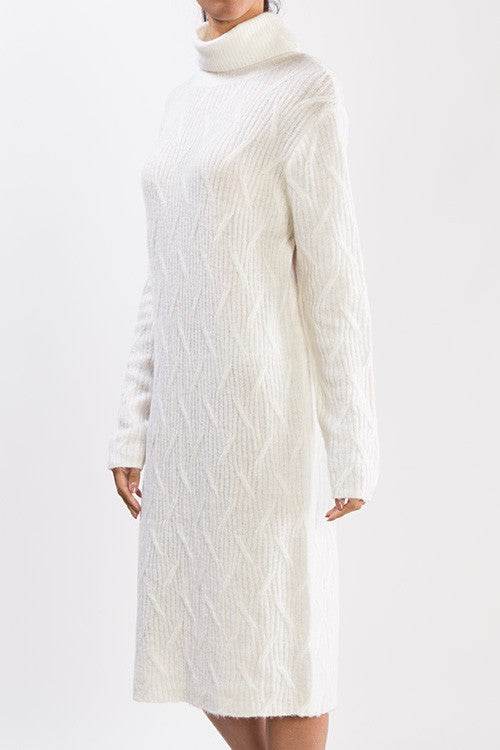 Loose Fit Turtleneck Long Sleeve Sweater Dress - Shop Style & More | Fresh Looks, Everyday Deals & Free Shipping