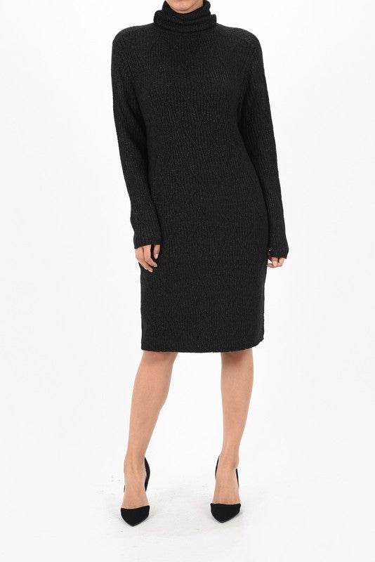 Loose Fit Turtleneck Long Sleeve Sweater Dress - Shop Style & More | Fresh Looks, Everyday Deals & Free Shipping
