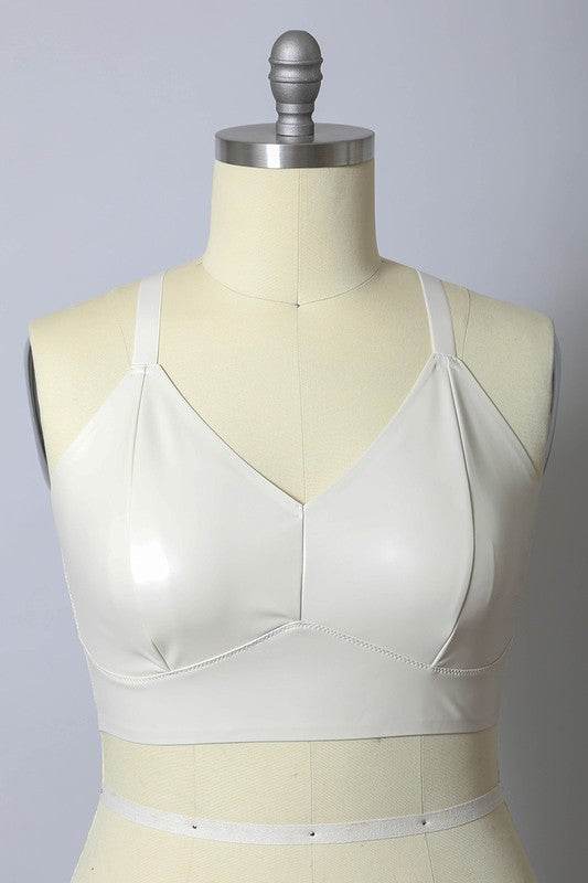 Faux Leather Longline Bralette Plus Size - Shop Style & More | Fresh Looks, Everyday Deals & Free Shipping