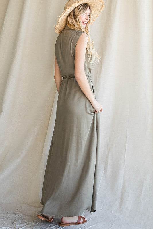 BUTTON DOWN MAXI DRESS - Shop Style & More | Fresh Looks, Everyday Deals & Free Shipping