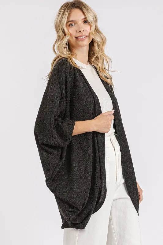 Mittoshop Open Front Batwing Sleeve Cardigan - Shop Style & More | Fresh Looks, Everyday Deals & Free Shipping