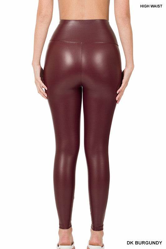 High Rise Faux Leather Leggings - Shop Style & More | Fresh Looks, Everyday Deals & Free Shipping