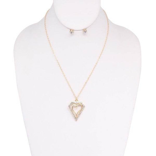 Heart Pendant necklace set - Shop Style & More | Fresh Looks, Everyday Deals & Free Shipping