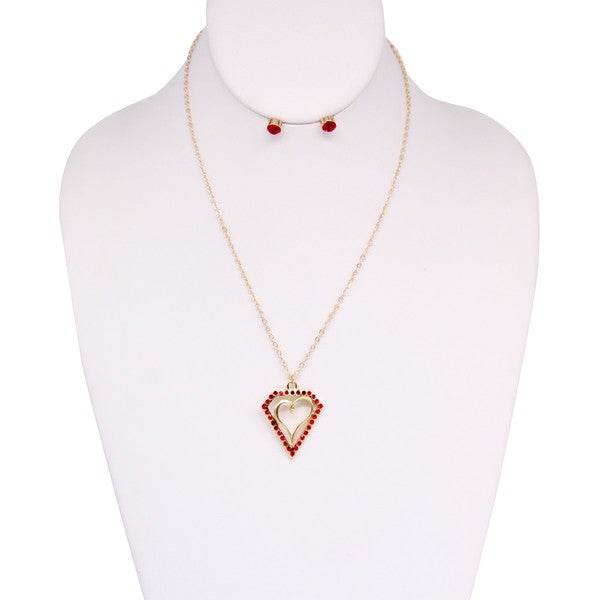 Heart Pendant necklace set - Shop Style & More | Fresh Looks, Everyday Deals & Free Shipping