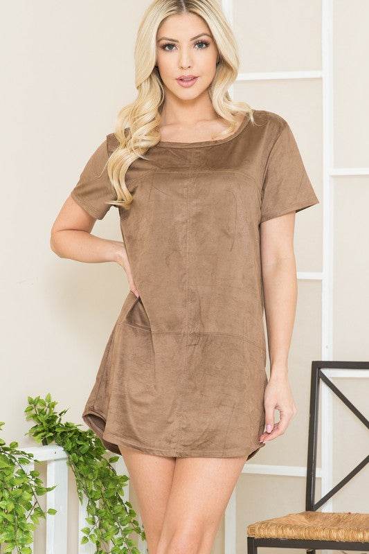 Micro Sued Tunic Dress - Shop Style & More | Fresh Looks, Everyday Deals & Free Shipping