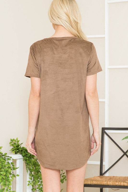 Micro Sued Tunic Dress - Shop Style & More | Fresh Looks, Everyday Deals & Free Shipping