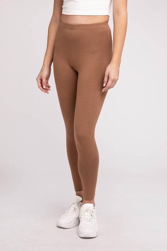 Premium Cotton Full-Length Leggings - Shop Style & More | Fresh Looks, Everyday Deals & Free Shipping
