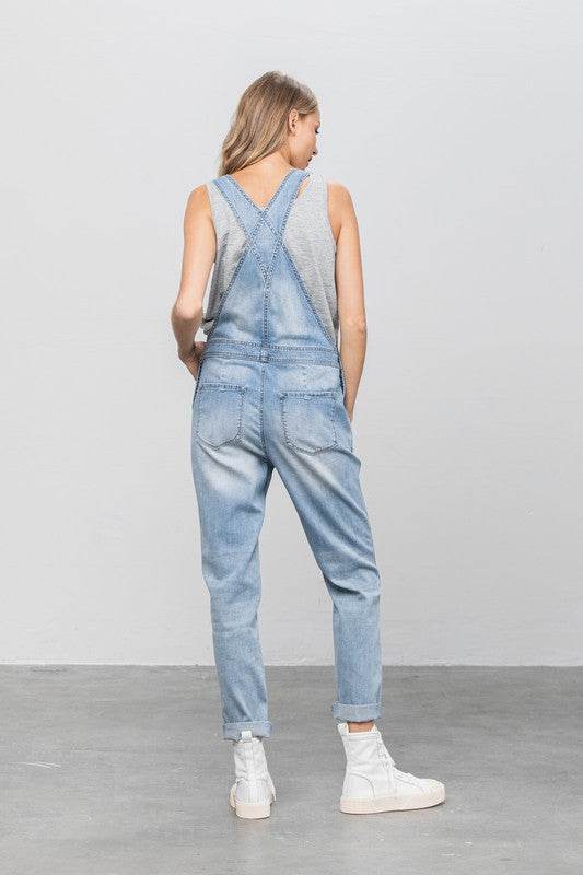 Patch Pocket Ripped Denim Overalls - Shop Style & More | Fresh Looks, Everyday Deals & Free Shipping