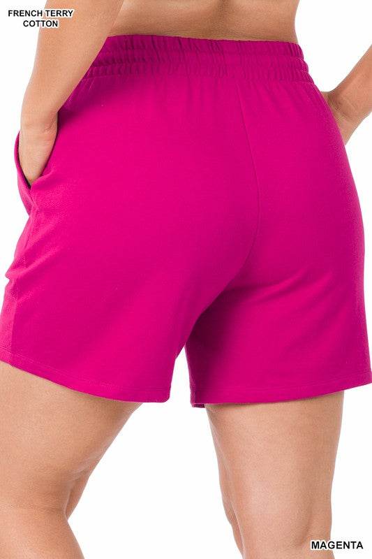 Plus French Terry Drawstring Waist Shorts - Shop Style & More | Fresh Looks, Everyday Deals & Free Shipping
