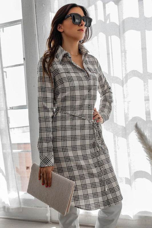 Rodeo Plaid Print Button Shirt Midi Dress - Shop Style & More | Fresh Looks, Everyday Deals & Free Shipping
