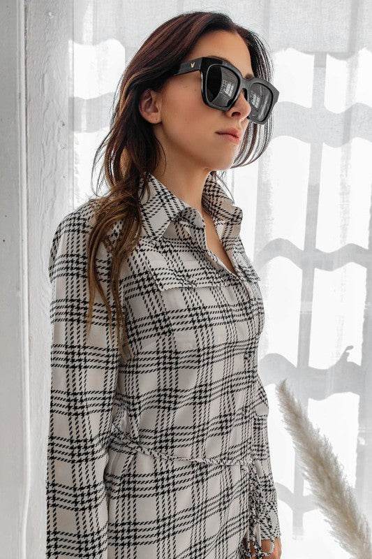Rodeo Plaid Print Button Shirt Midi Dress - Shop Style & More | Fresh Looks, Everyday Deals & Free Shipping